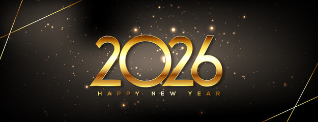 Happy New Year 2026 Greeting Card