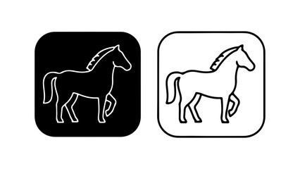 Horse icons with rounded square frames