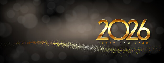 Happy New Year 2026 Greeting Card