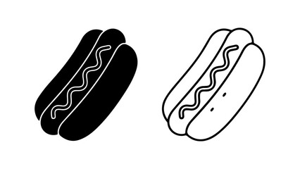 Hot dog icon with transparent background