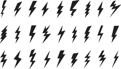 Fire flames collection isolated on black background, movement of fire flames