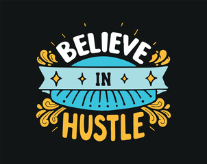 Typographic t-shirt design with some variants of motivational quotes