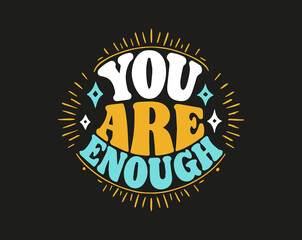 Typographic t-shirt design with some variants of motivational quotes