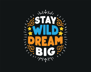 Typographic t-shirt design with some variants of motivational quotes