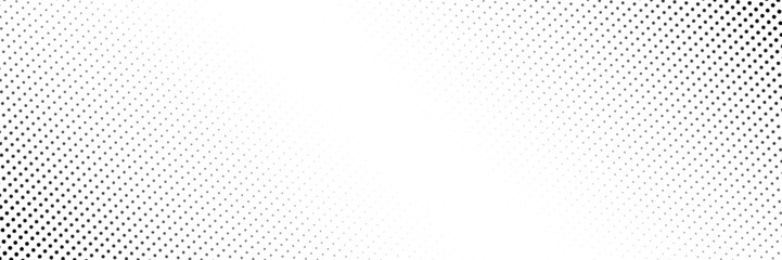 Dotted gradient vector illustration, white and black halftone background