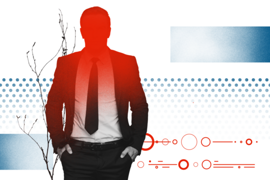 Creative picture collage standing businessman pocket hands incognito headless migraine pain exhausting overworked stressed employee - Powered by Adobe