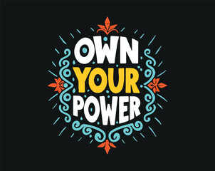 Typographic t-shirt design with some variants of motivational quotes