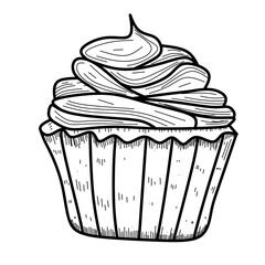 cupcake vector illustration