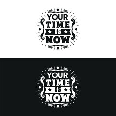 Typographic t-shirt design with some variants of motivational quotes