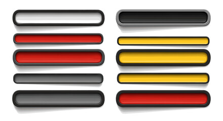 Obraz premium Colorful ui button set vector graphic for web design and app interface elements modern style user interface