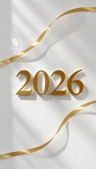 Celebrating new beginnings 2026 golden year theme design minimalist style contemporary feel