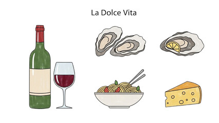 La Dolce Vita A Celebration of Italian Delights with Wine, Oysters, Pasta, and Cheese