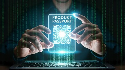 Product Passport in Hands for the concept of Technology and future data. - Powered by Adobe