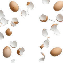 Egg and shell with transparent background cooking preparation