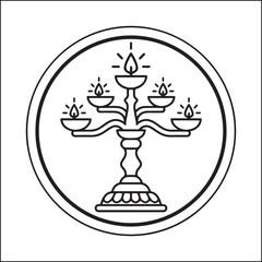 Happy Diwali coloring pages for adults and teens. Black and white coloring pages.