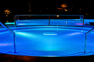 A Beautiful Blue Jacuzzi