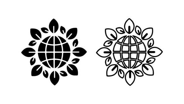 Turtle shell floral emblem with transparent background