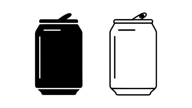 Aluminum cans with open tabs with transparent background