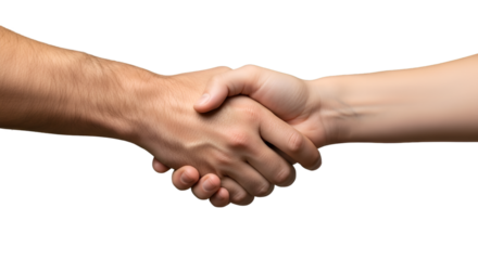 Diverse Hands Shaking in Agreement on Black Background