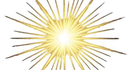 Golden Starburst Explosion on Black Background