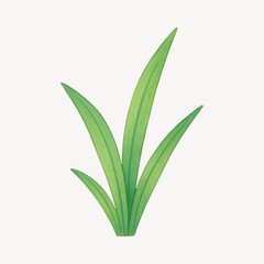 Obraz premium Simple green plant illustration.