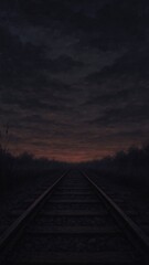 Fototapeta premium Moody railway sunset mobile wallpaper