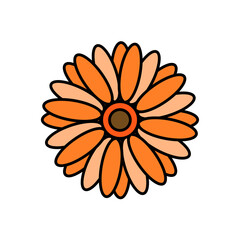 かわいいポップな花アイコン