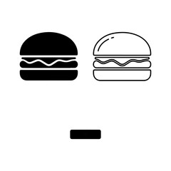 Fototapeta premium Burger icon set with transparent background