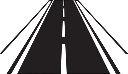 asphalt road with a white background