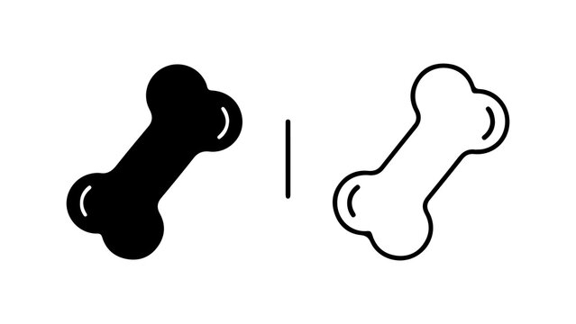Dog bone icon with transparent background