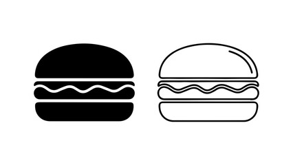 Fototapeta premium Burger icon set with transparent background