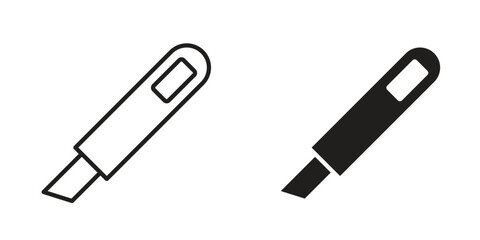 Utility knife icon in vector. Logotype