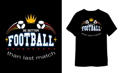 Football Grunge Motivational T-Shirt Design with Crown and Balls
