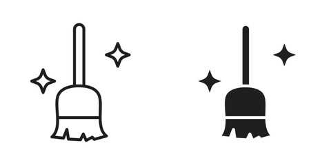 Sweeping icon in vector. Logotype