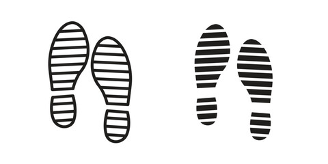 Shoe print icon in vector. Logotype