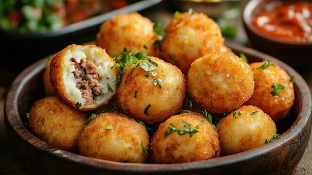 papa rellena stuffed potato from peru video