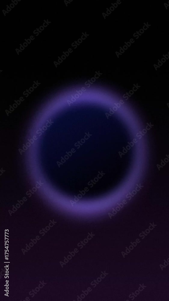 Wall mural abstract blurry violet gradient ring shape, looping animated background with noise texture
