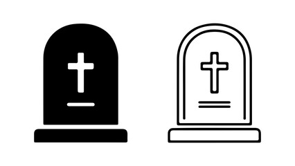 Obraz premium Tombstone with cross with transparent background
