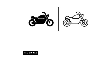 Motorcycle icon with transparent background