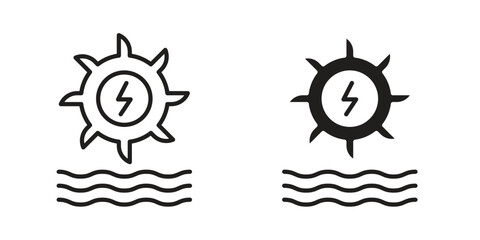 Hydro power icon in vector. Logotype