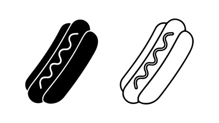Hot dog icon with transparent background
