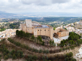 Aerial view of Castillo de Velez-Blanco in Andalusia
