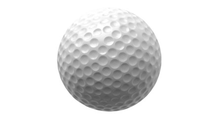 Close-up of a White Golf Ball on a Black Background
