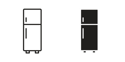 Fridge icon in vector. Logotype