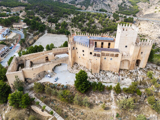 Aerial view of Castillo de Velez-Blanco in Andalusia