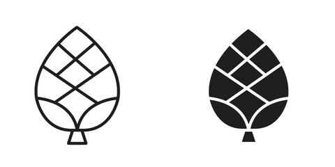 Fir cone icon in vector. Logotype