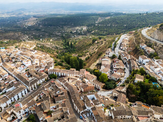 Aerial view of Velez-Blanco village in Andalusia. Spain