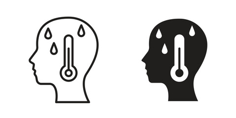 Fever icon in vector. Logotype