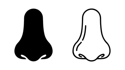 Human nose outline with transparent background