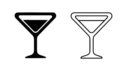 Martini glasses with transparent background